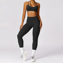Sportswear Gym Clothing Fitness Short Sleeve Crop Top High Waist Leggings Sports Suits