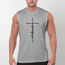 New Men's Fitness Muscle Running Tank Top Casual Slim Mesh