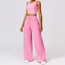 Women Seamless Yoga Set Gym Workout Clothes for Female Push Up Bra High Waist Wide