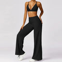 Women Tracksuit 2PCS Yoga Set Ribbed Workout Sportswear Gym Clothing
