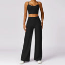 Women Tracksuit 2PCS Yoga Set Ribbed Workout Sportswear Gym Clothing