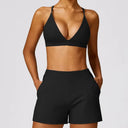 Women Tracksuit 2PCS Yoga Set Ribbed Workout Sportswear Gym Clothing