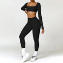 Women Tracksuit Yoga Set 2PCS Sportswear Workout Clothes Athletic
