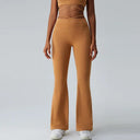 Women Yoga Pants Hip Lift Flared Wide Leg Stretch Fitness Wear Slim Fit Gym Push Up Workout Leggings Trousers Female Clothes