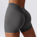Women Yoga Shorts High Waist Scrunch Butt Lifting Comfort Fitness Gym Tights Squat Proof Naked Feel V-shaped Back Sports Shorts