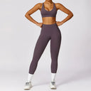 Yoga Set 2 Pieces Women Tracksuits Workout Sportswear Gym
