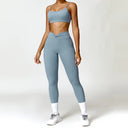 Yoga Set Workout Outfits for Women Tracksuit 2PCS Sport Bra High Waist