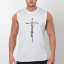 New Men's Fitness Muscle Running Tank Top Casual Slim Mesh