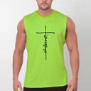 New Men's Fitness Muscle Running Tank Top Casual Slim Mesh