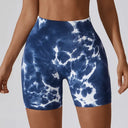 Tie Dyed Shorts Women Seamless Sports Shorts For Women Cycling Jogging Fitness High Waist Push Up Gym Shorts Women Yoga Clothing