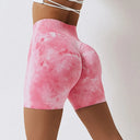 Tie Dyed Shorts Women Seamless Sports Shorts For Women Cycling Jogging Fitness High Waist Push Up Gym Shorts Women Yoga Clothing
