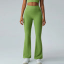 Women High Elasticity Flare Yoga Pants Leggings Dance Slim Trousers Butt Gym Push Up Workout High Waist Fitness Flared Leggings