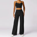 Women Tracksuit 2PCS Yoga Set Ribbed Workout Sportswear Gym Clothing