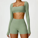 Women Tracksuit Yoga Set 2PCS Sportswear Workout Clothes Athletic