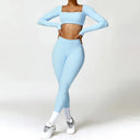 Women Tracksuit Yoga Set 2PCS Sportswear Workout Clothes Athletic