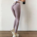 React LUXE Scrunch Bow Legging - Mauve