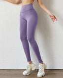 React LUXE Scrunch Bow Legging - Purple