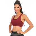 React SUPER Seamless Crossed Sports Crop - Red Wine