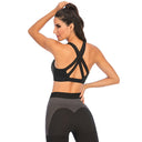 React SUPER Seamless Crossed Sports Crop - Black